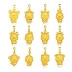 十二生肖黄金项链足金999本命年蛇金包银吊坠银行美业拓客礼物