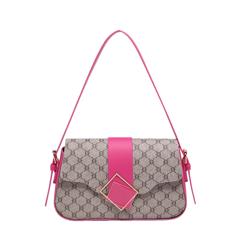 2024 nuevo bolso de axila de un solo hombro de estilo occidental de moda simple bolso cuadrado pequeño de viaje hermoso bolso de mensajero casual mujer