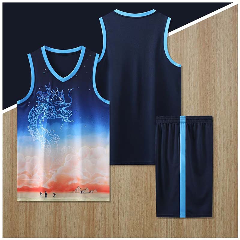 Uniforme de entrenamiento de barco dragón, ramas de barco dragón, ropas de barco dragón, ropas de baloncesto, impresión masculina