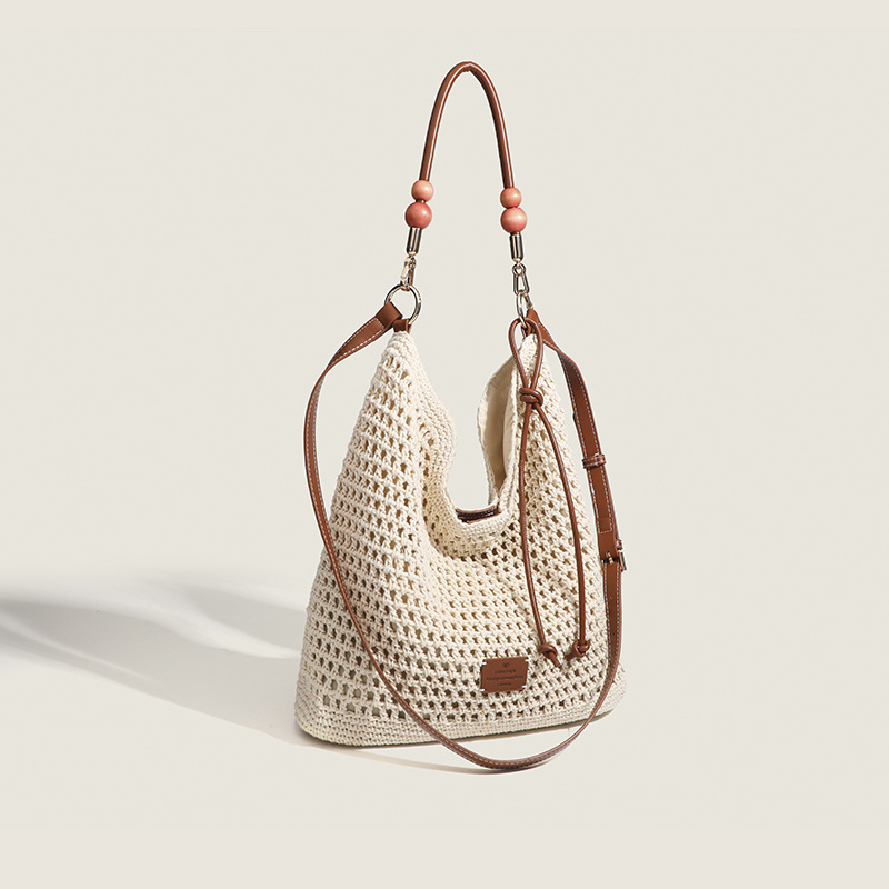 Cross-border Straw Woven Bag Binhai Weekend Woven Bag Vintage Imitation Rattan Tote Bag Women's Large Capacity Shoulder Bag Cross-border Straw Woven Bag Binhai Weekend Woven Bag Vintage Imitation Rattan Tote Bag Women's Large Capacity Shoulder Bag