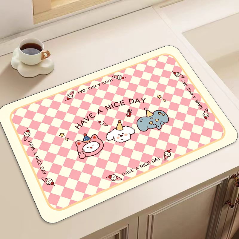2026 New Anti-Scald Heat Insulation Mat, Water-Draining Mat, Kitchen Countertop Sink Absorbent Quick-Dry Diatomaceous Earth Placemat