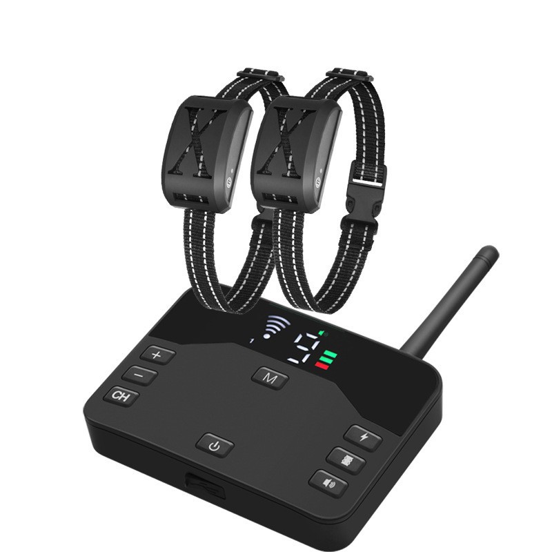 Nuevo al aire libre electrónica perro cerca transfronteriza mascota control remoto perro entrenador perro grande choque eléctrico collar corteza tapón al por mayor