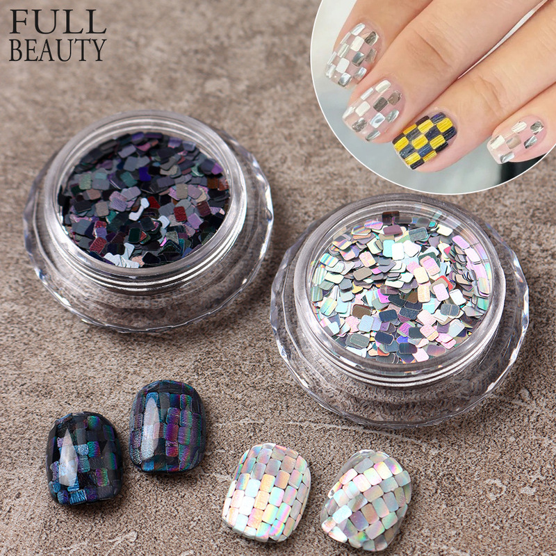 Cross-Border New Nail Art Sequins Ins Black Silver Laser Square Sequins Bottled Nail Decoration DIY Sequins Cross-Border New Nail Art Sequins Ins Black Silver Laser Square Sequins Bottled Nail Decoration DIY Sequins