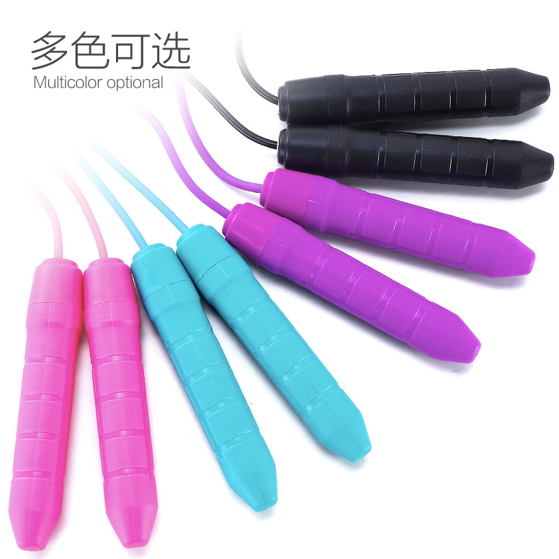Cuerda de saltar con peso para quemar grasa del fabricante, para estudiantes y adultos, cuerda de velocidad para deportes y fitness, cuerda de saltar ajustable con rodamientos para uso transfronterizo.