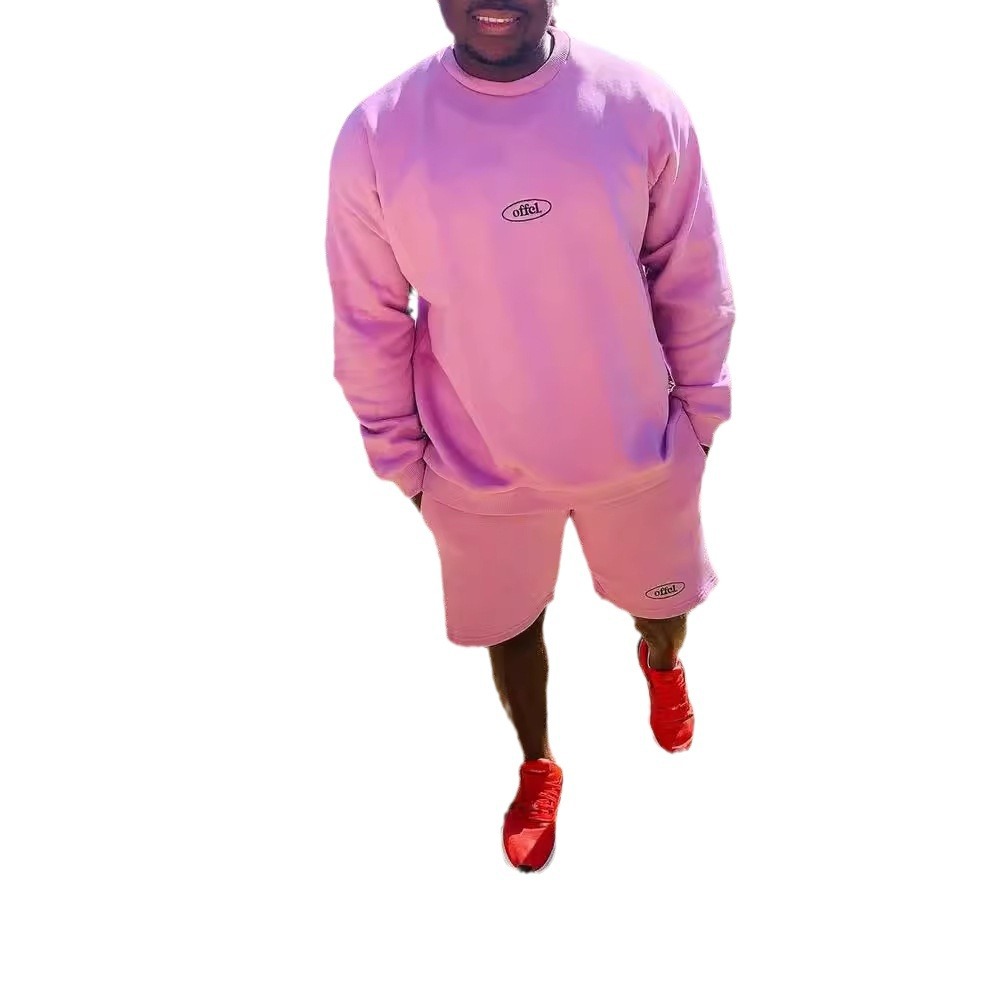 Pantalones cortos de suéter de manga larga de otoño para hombre 2024 nuevo traje casual suelto exterior ME1 ML4