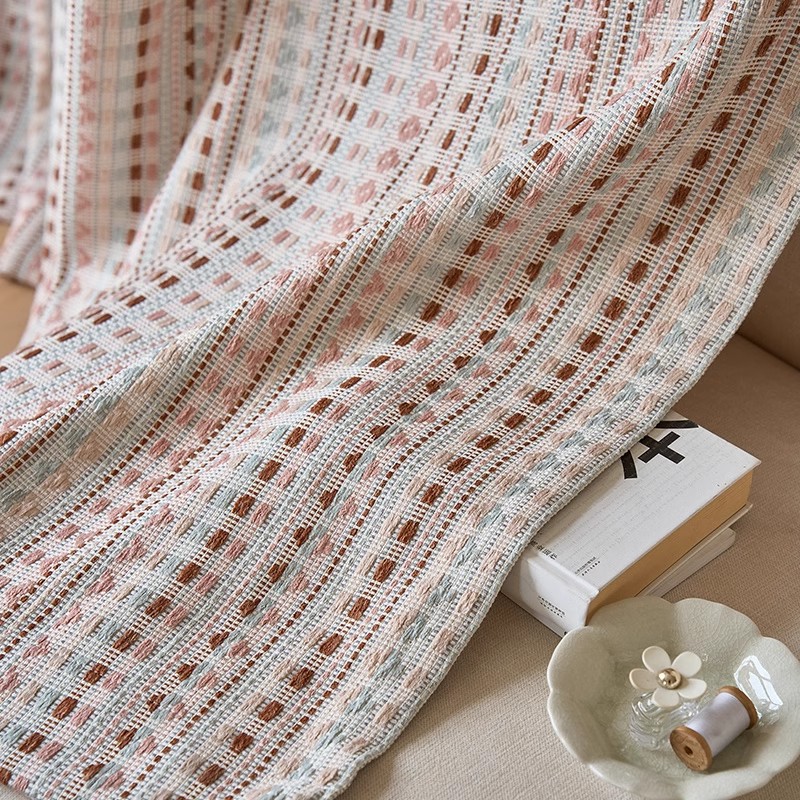 2025 nueva cortina de la isla de Fair lujo retro Jacquard romántico alto sentido dormitorio de niñas sala de estar