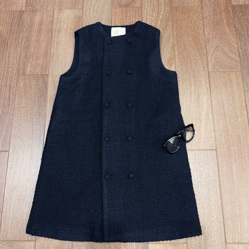 In Stock/Homegirl double-breasted round neck sleeveless woolen vest skirt small lady Qianjin A- line dress skirt In Stock/Homegirl double-breasted round neck sleeveless woolen vest skirt small lady Qianjin A- line dress skirt