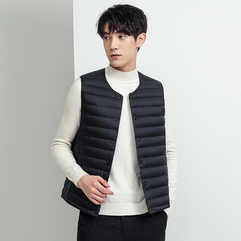 2023 new down jacket vest, round neck or V-neck, down jacket, vest, outer vest, 90 down_voghion.com