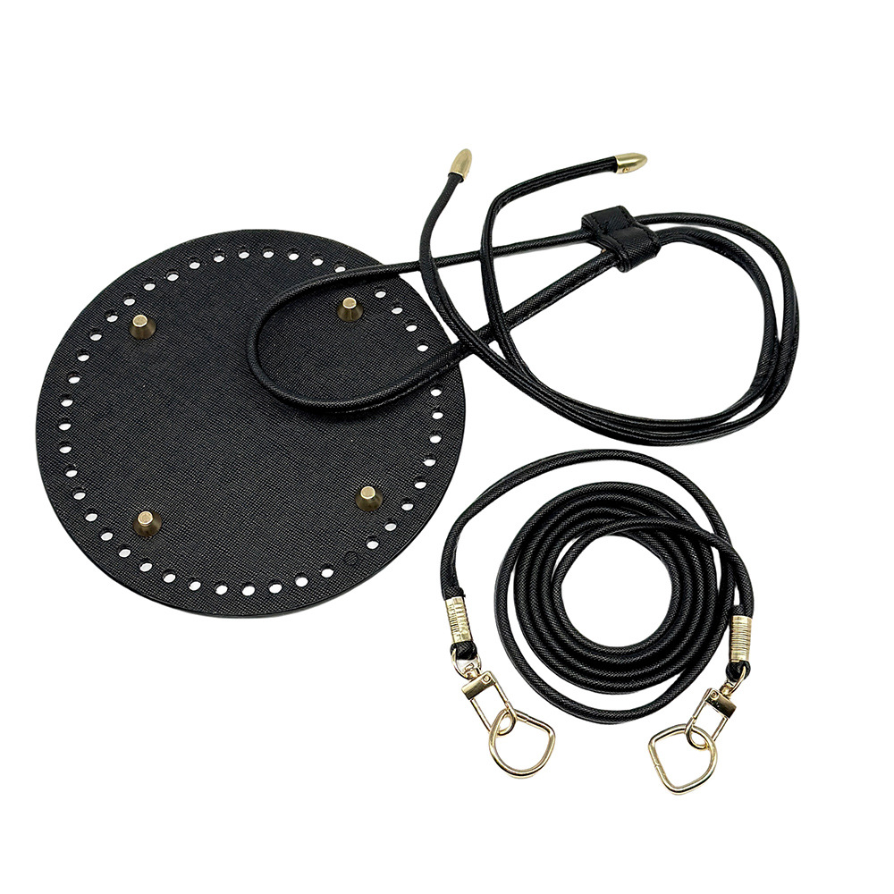 Set de 3 Piezas para Bolso Tipo Bucket: Base, Correa y Tirante – Accesorios para Tejer a Ganchillo, DIY