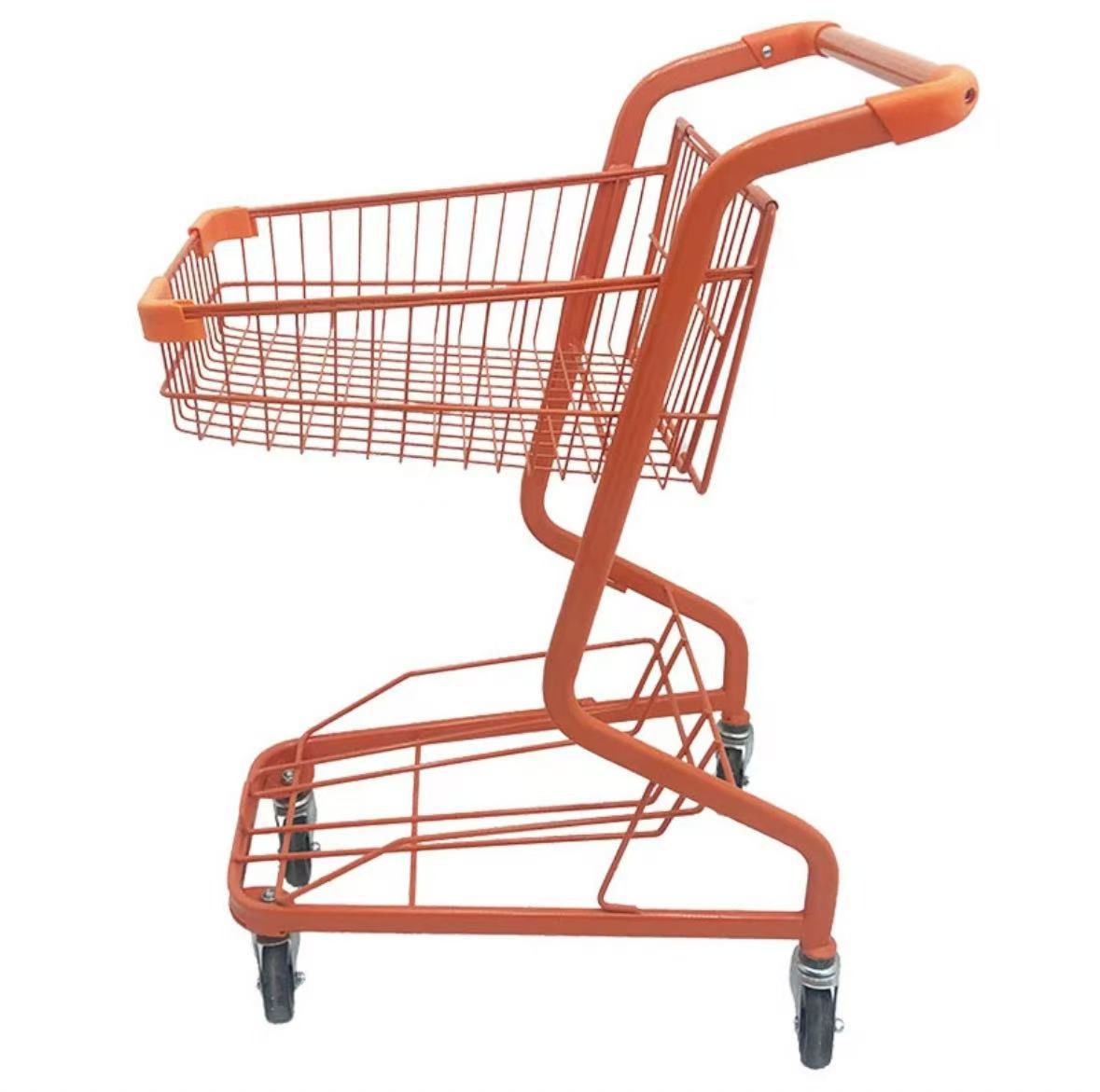 Carrito de compras de supermercado de doble capa, carrito de bar, carrito KTV, carrito rosa, máquina de muñecas.