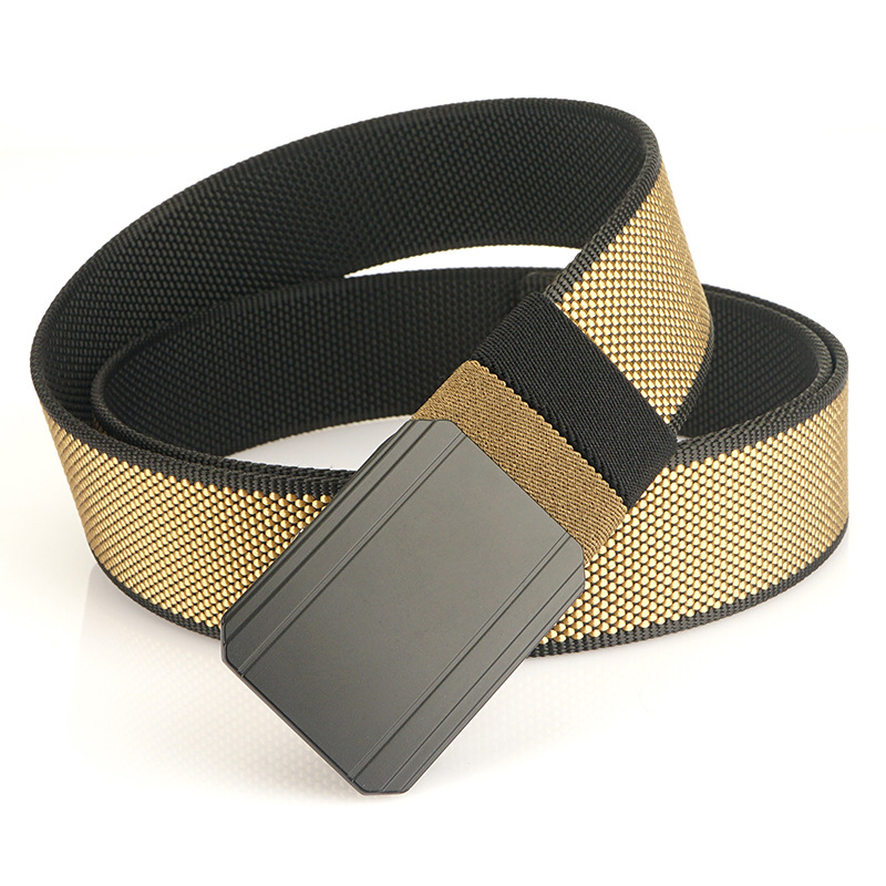 Nuevo cinturón de nylon giratorio de doble uso de doble cara casual versátil tejido poliéster pantalones cinturón simple cinturón de lona