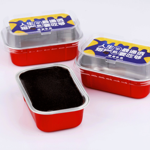 Apure AP168 baked pudding cake grilled cheese with lid rectangular color aluminum foil baking cup