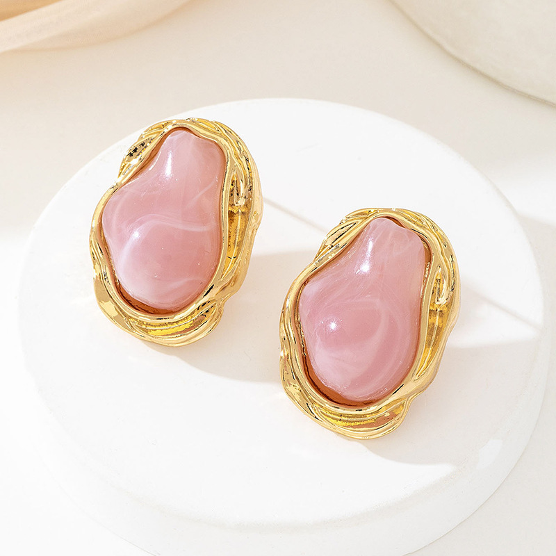 欧美跨境饰品 巴洛克镶嵌彩色异形珍珠戒指 复古不规则合金rings|undefined