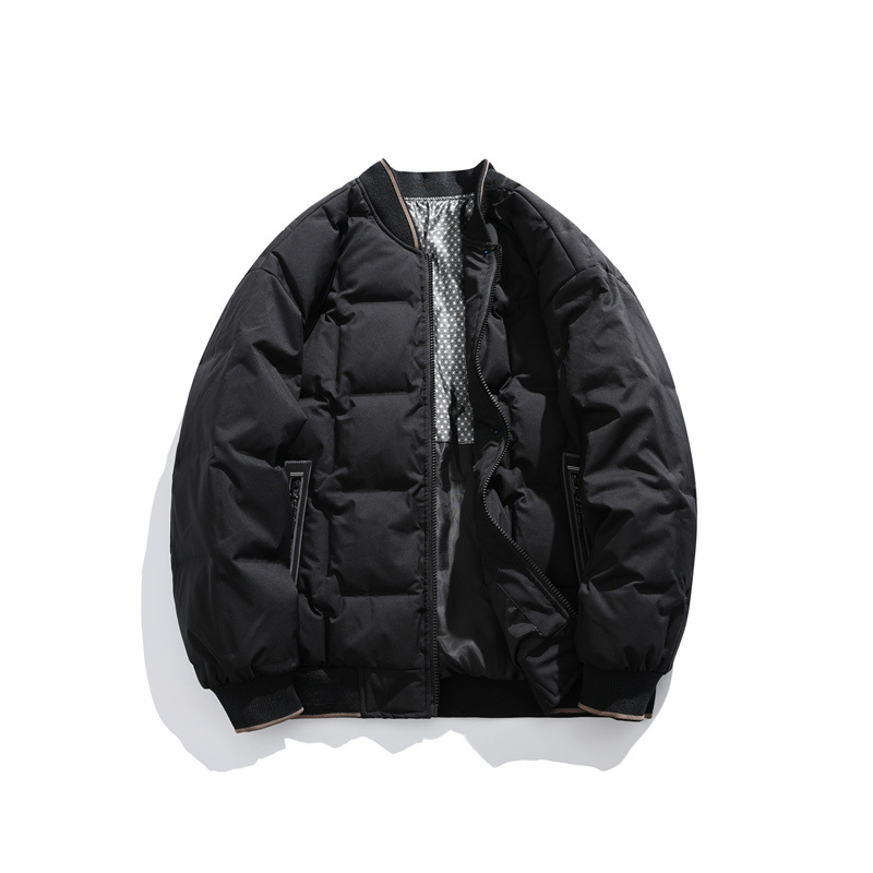 Chaqueta de pluma para hombre 2025 nuevo cuello de béisbol 90 blanco de acero grueso caliente estilo coreano chaqueta casual de invierno para hombre image 8