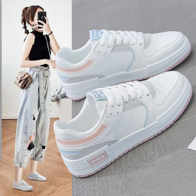 2021 Spring new pattern White shoes Korean Edition Versatile leisure time Student shoes ventilation motion skate shoes NK110