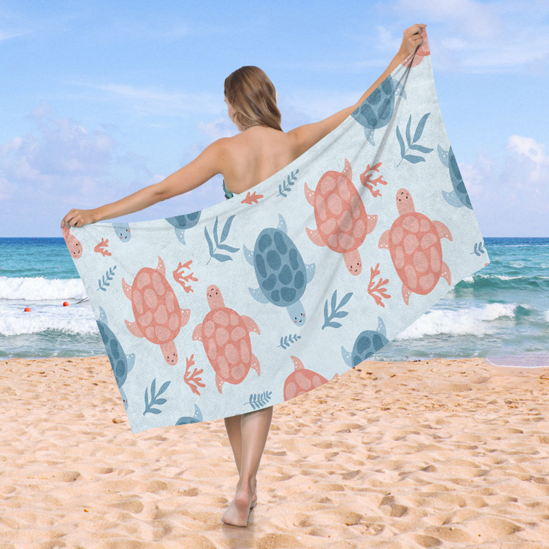 Microfibra transfronteriza tela de hormigas impresa toalla deportiva natación absorción sudor rápido secado toalla de baño de playa al aire libre