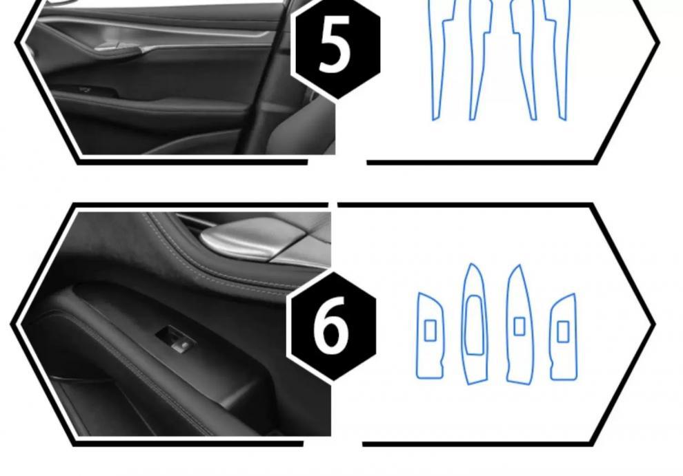 Suitable for BYD Sea Lion 07EV interior protective film, center console instrument panel, navigation screen, gear shift, car modification - high quality