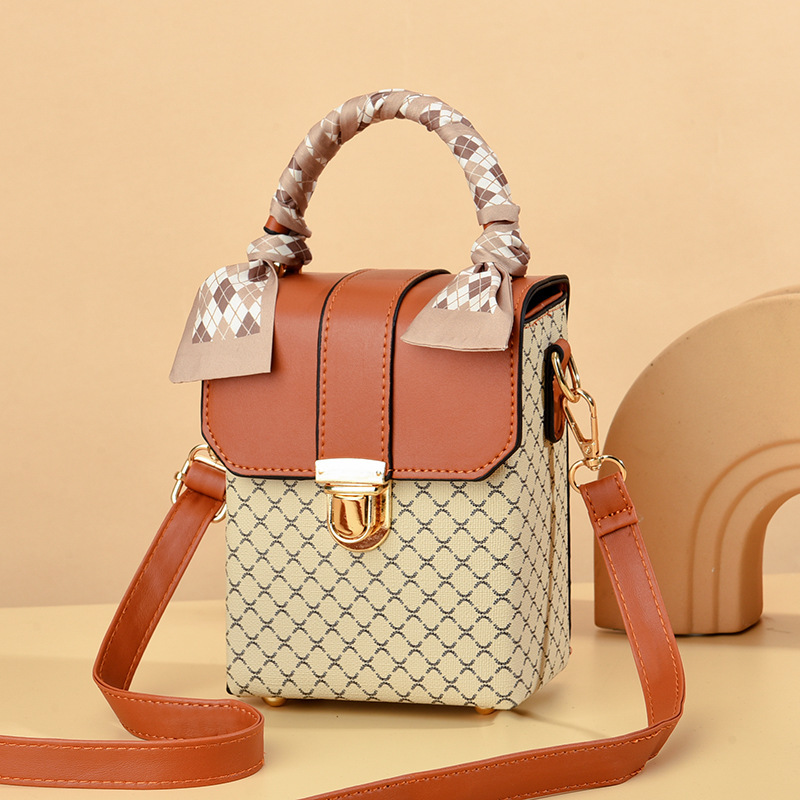 Mini borsa a tracolla a quadri da donna in stile coreano_voghion.com