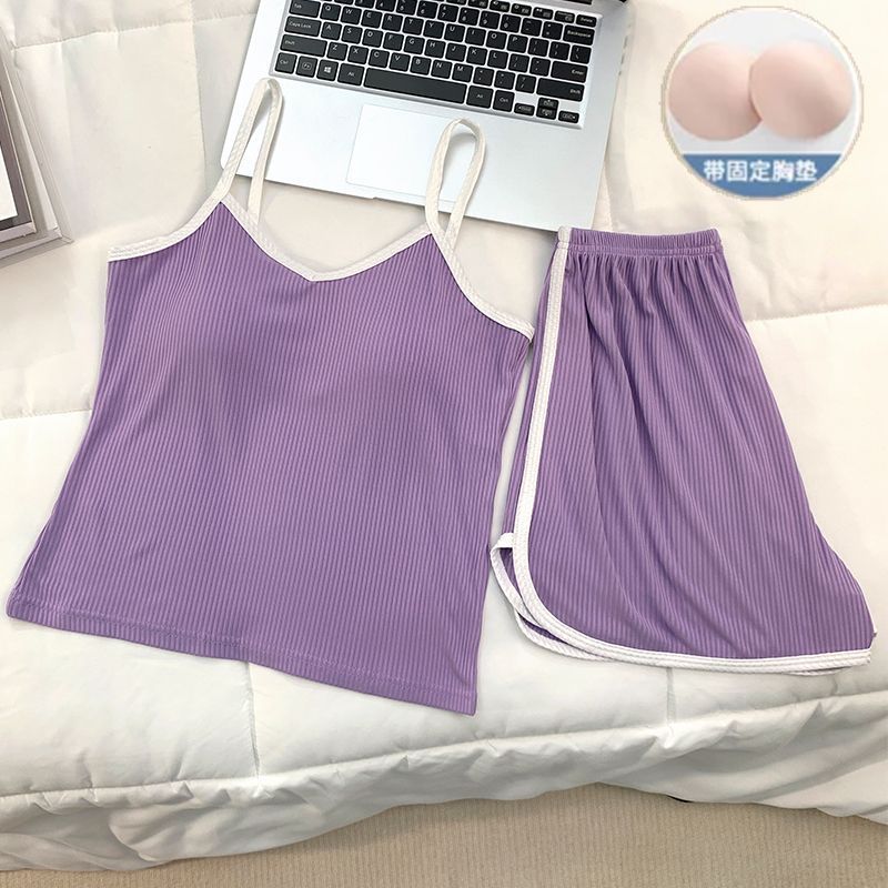 Widberries transfronterizos europeos y americanos verano nuevo sexy color sólido tirantes pantalones cortos deportivos y casuales servicio a domicilio para mujeres
