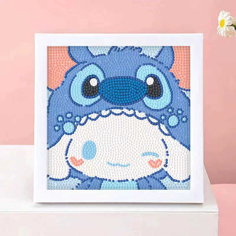DIY-набор для алмазной мозаики 17×17 см, пластиковая рама, дизайн щенок, полный набор инструментов для кладки