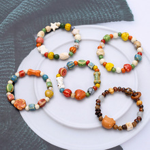 多宝彩虹手链爆款小猫爪陶瓷手串学生礼物景德镇陶瓷饰品手链批发