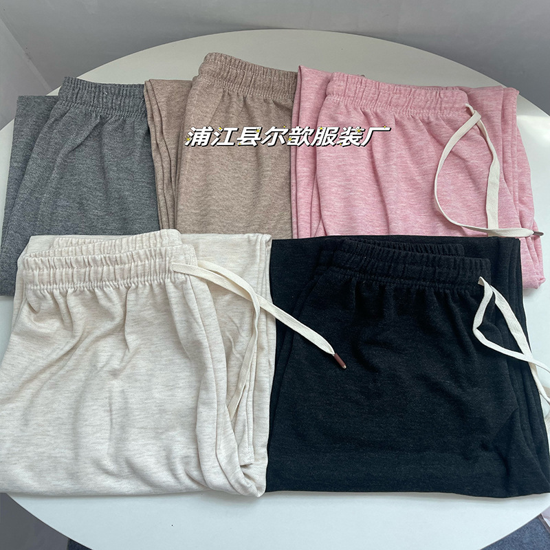 2024 nuevos pantalones de piernas de antílope de invierno de otoño suave glutinoso molido cintura alta delgada calzado casual recto image 2