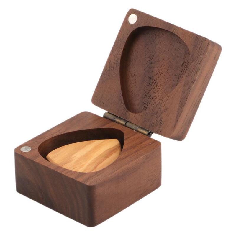 Wooden Elegant Storage Box Gift Set Guitar Player Music Lover Guitar Picks Organizer