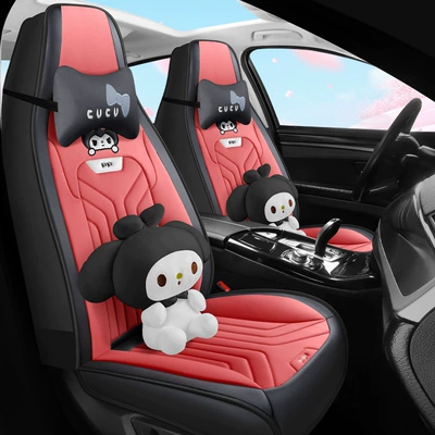 Seat cushion, seat cover, head car seat cushion four seasons - cartoon-version-mousse-red-one-piece-head