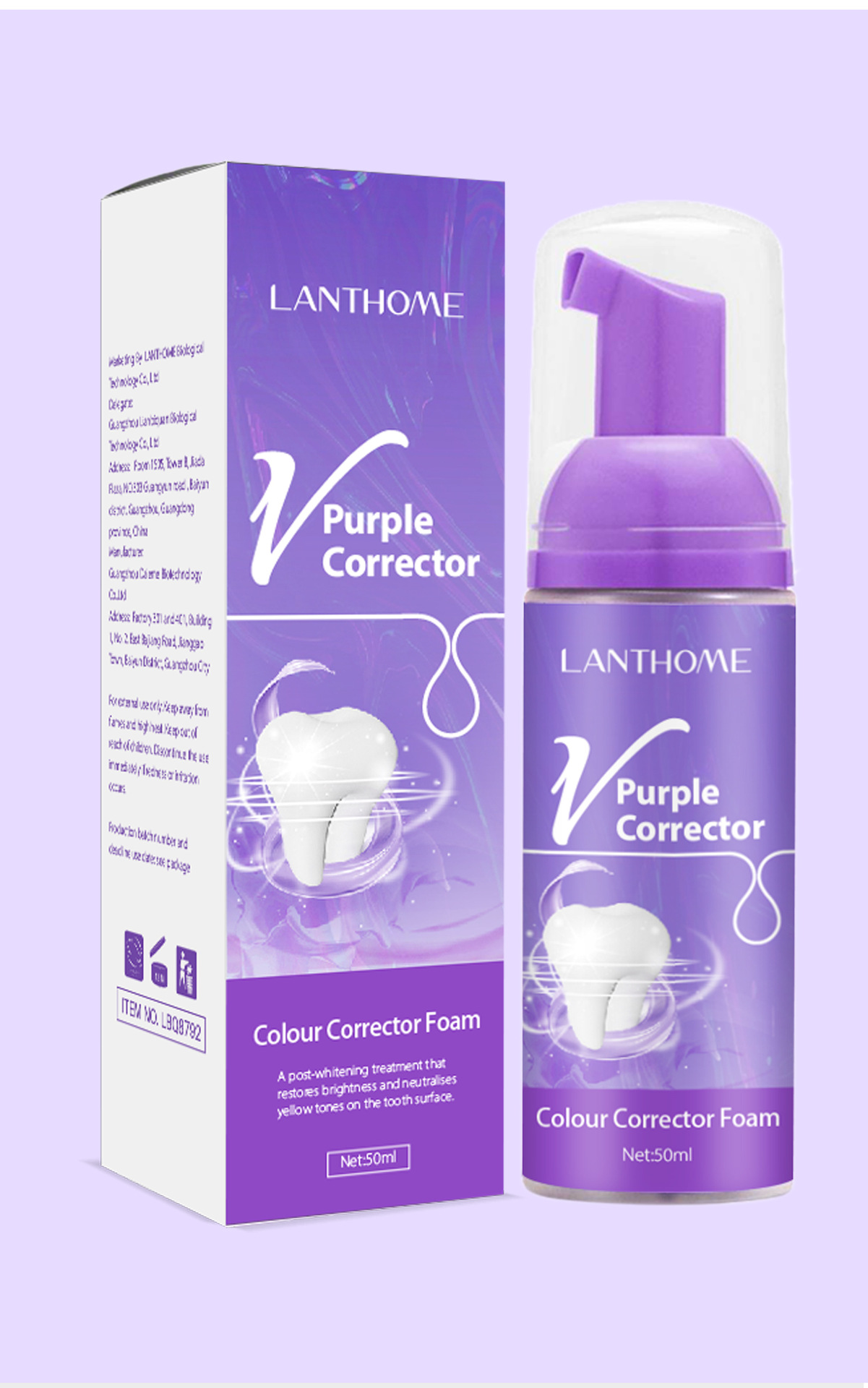 purple toothpaste whitening