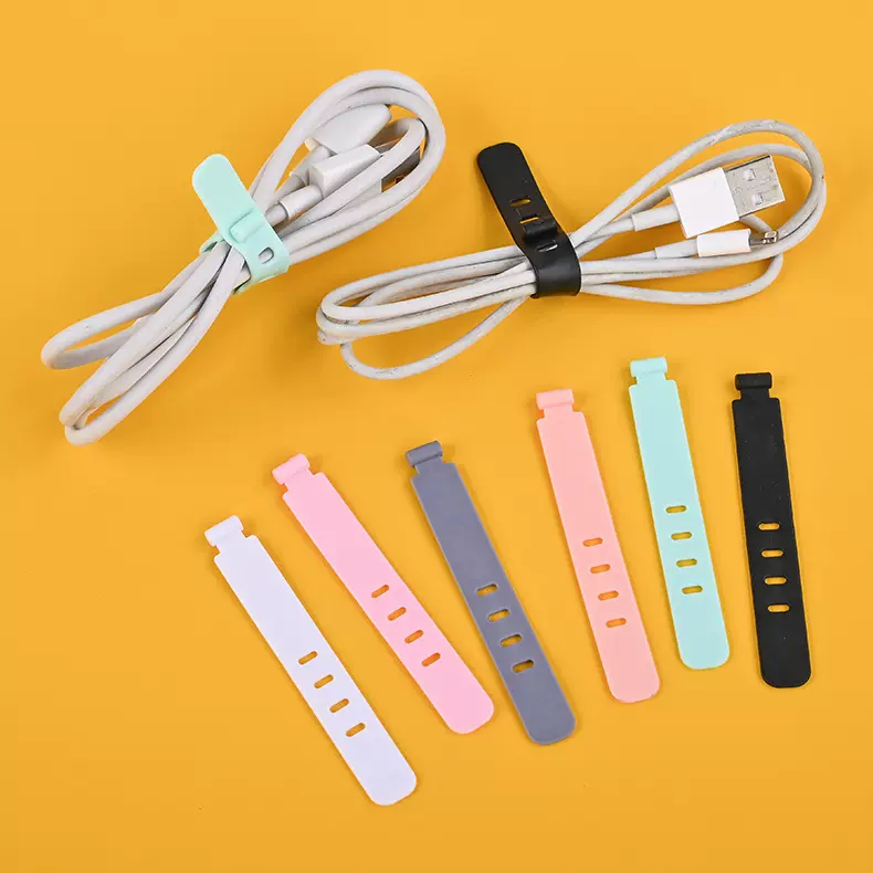 创意硅胶穿孔数据线绕线器 桌面耳机线理线缠绕器 便捷理线器批发