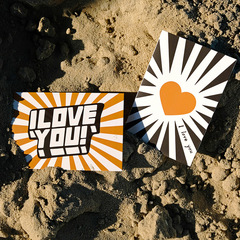 Heart-pounding Chinese Valentine's Day shiny greeting card Birthday blessing card Advanced thank you card Christmas greeting card