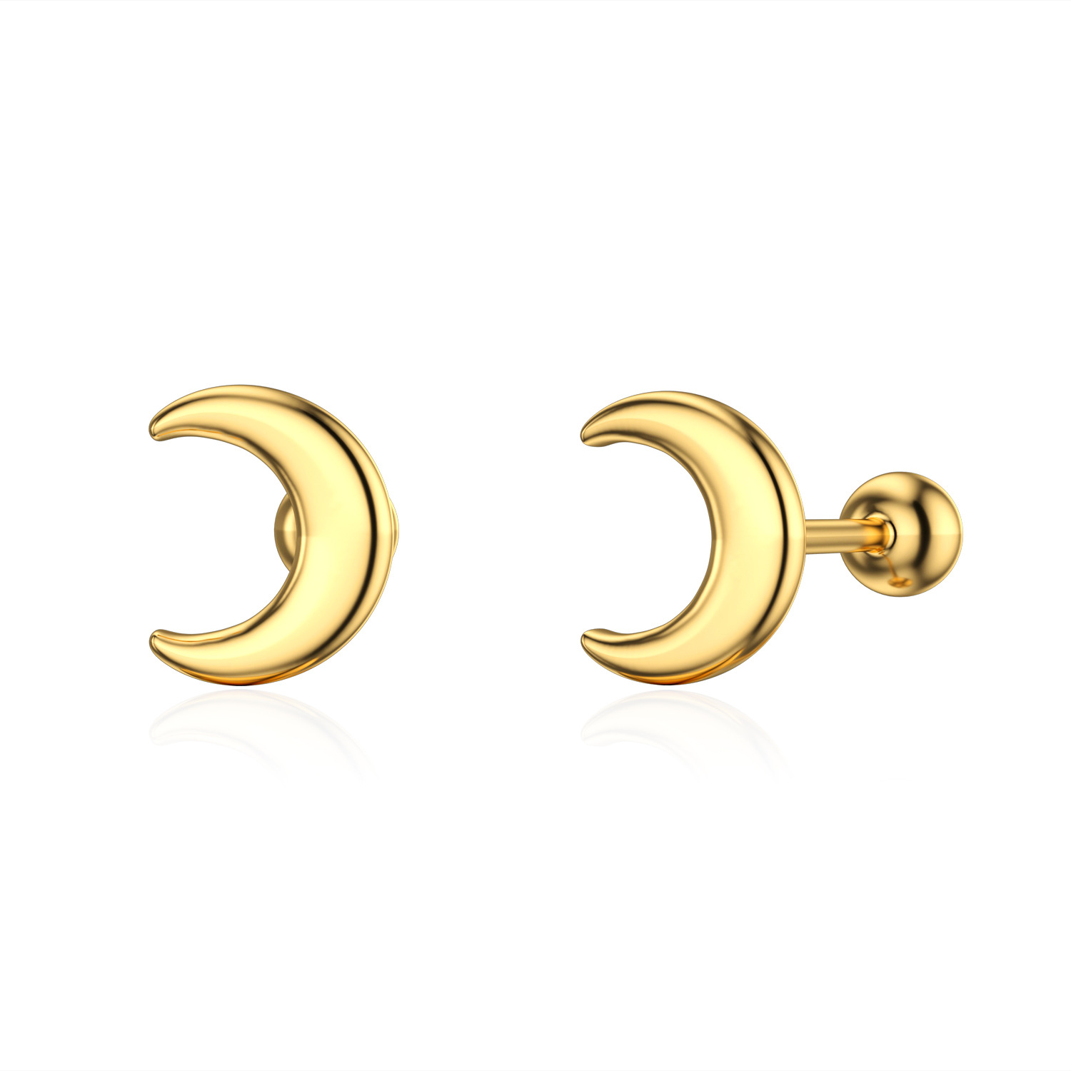 925 Sterling Silver Simple Earrings Screw Buckle Ear Bone Studs 0.8mm Earrings Female display picture 2