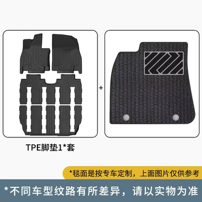 Car Tpe Floor Mats, Special | Modelə uyğun ayaqaltı - bmw-x7-6-seater-19-25-models-single-layer-foot-pad-pineapple-grid-carpet-surface