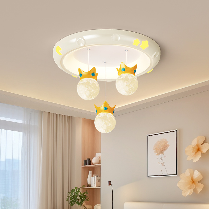 Lámpara de dormitorio Lámpara de techo de resina de viento crema cálida