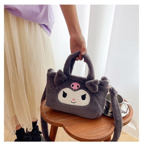Plush bag for women, Cinnamon dog Kurome, strawberry bear, girl's portable lunch bag, girl's Kitty cat hand bag