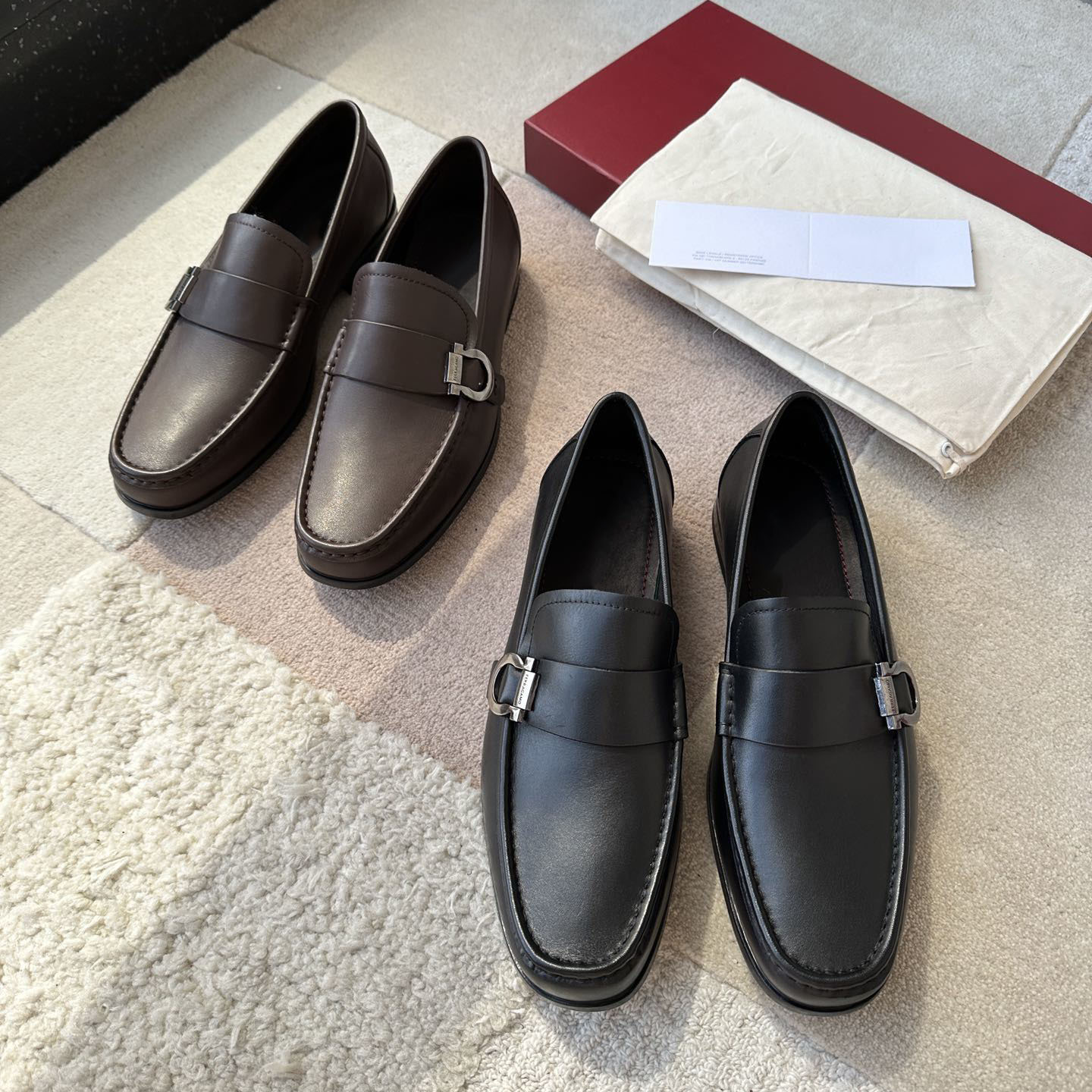 Men's Genuine Leather Loafers Vintage Style Elegant Casual Shoes_voghion.com