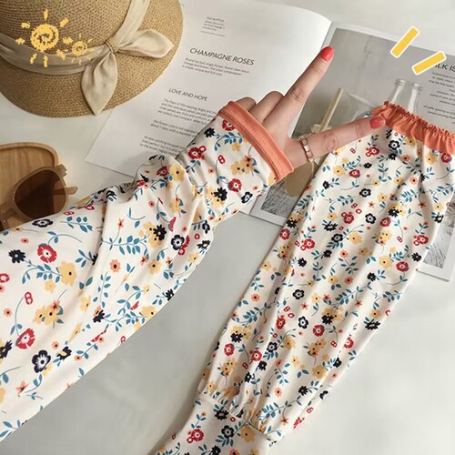 Summer Ice Silk Sleeve Guards, Arm Sun Protection Ice Sleeves for Women, Breathable UV Protection Finger Sleeves, Lightweight Loose Comfortable Travel