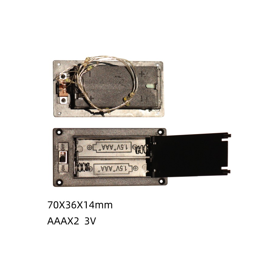 AAA电池盒 2节7号电池盒 3V电池盒 翻盖电池盒 灯串 LED灯电池盒|ms