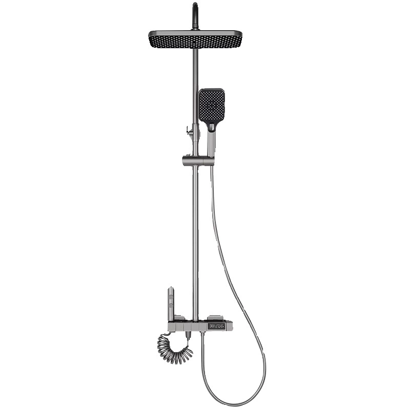 Душевая система JOMOO Shower Set Gun Gray. Все медные ванны душа, постоянная температура, сверхмощный распылитель, головка душа