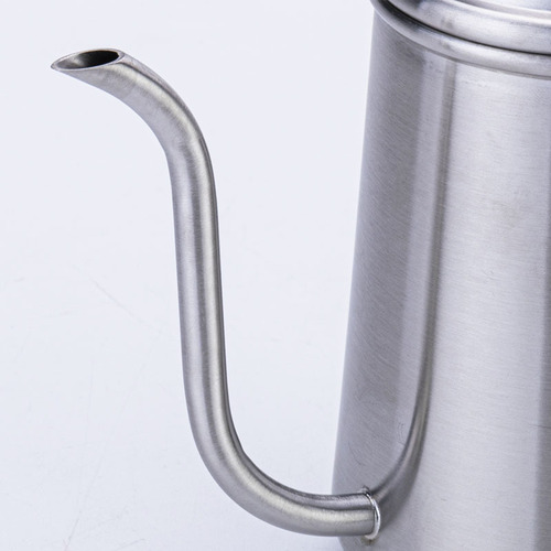 650ml Pour-Over Coffee Pot, Stainless Steel and Wood Handle, Drip Pour-Over Pot, Outdoor Coffee Maker