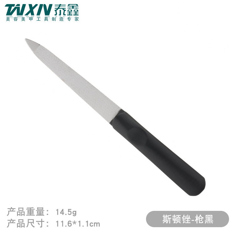 Al por mayor archivo de uñas de doble cara al por mayor archivo de uñas de acero inoxidable de cuatro lados tira de molienda de uñas traje de herramienta de manicura