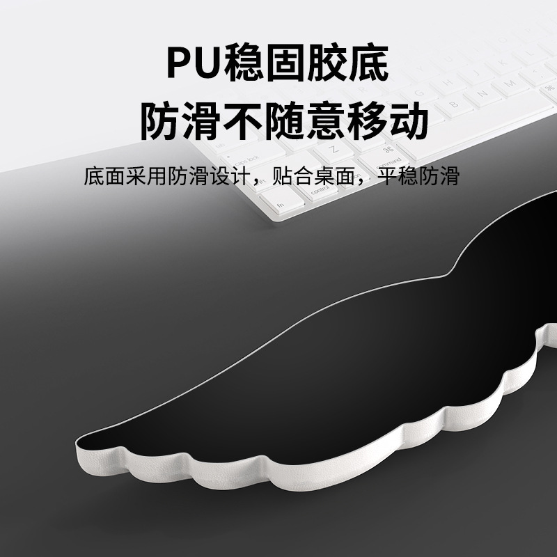 Ángel alas corteza confortable almohadilla de ratón soporte de teclado escritorio de computadora memoria almohadilla de muñeca de algodón de silicona soporte de mano