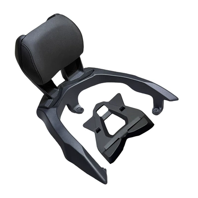 Motorcycle tail Modified Rear Backrest, Thickened Aluminum - armrest-frame-small-shelf-backrest
