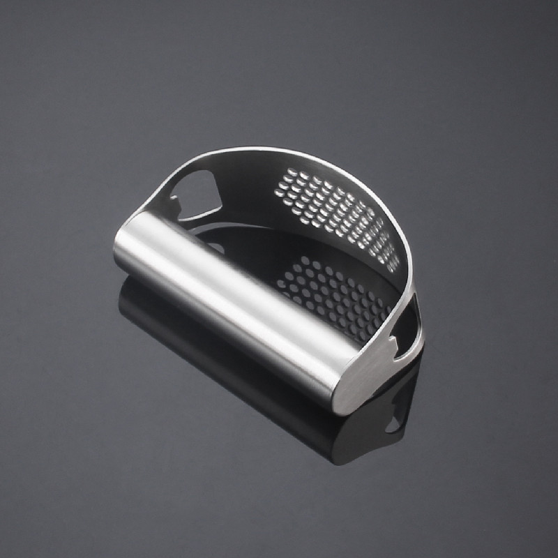 304 Stainless Steel Garlic Press Ring-shaped Garlic Press Garlic Mashed Artifact Household Stir-cut Garlic Mashed Garlic Mashed Garlic Mashed Garlic