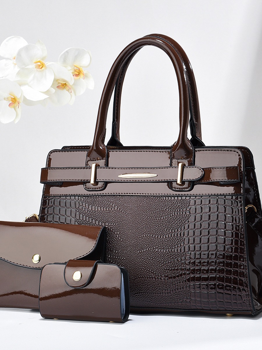 Bolso de mujer 2024 nuevo bolso de mano retro de gran capacidad cocodrilo bolso de moda bolso de hombro de hombro de doble