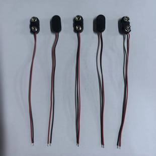 9V battery buckle plastic one-word head with line T sub-head with line safe battery box connection line