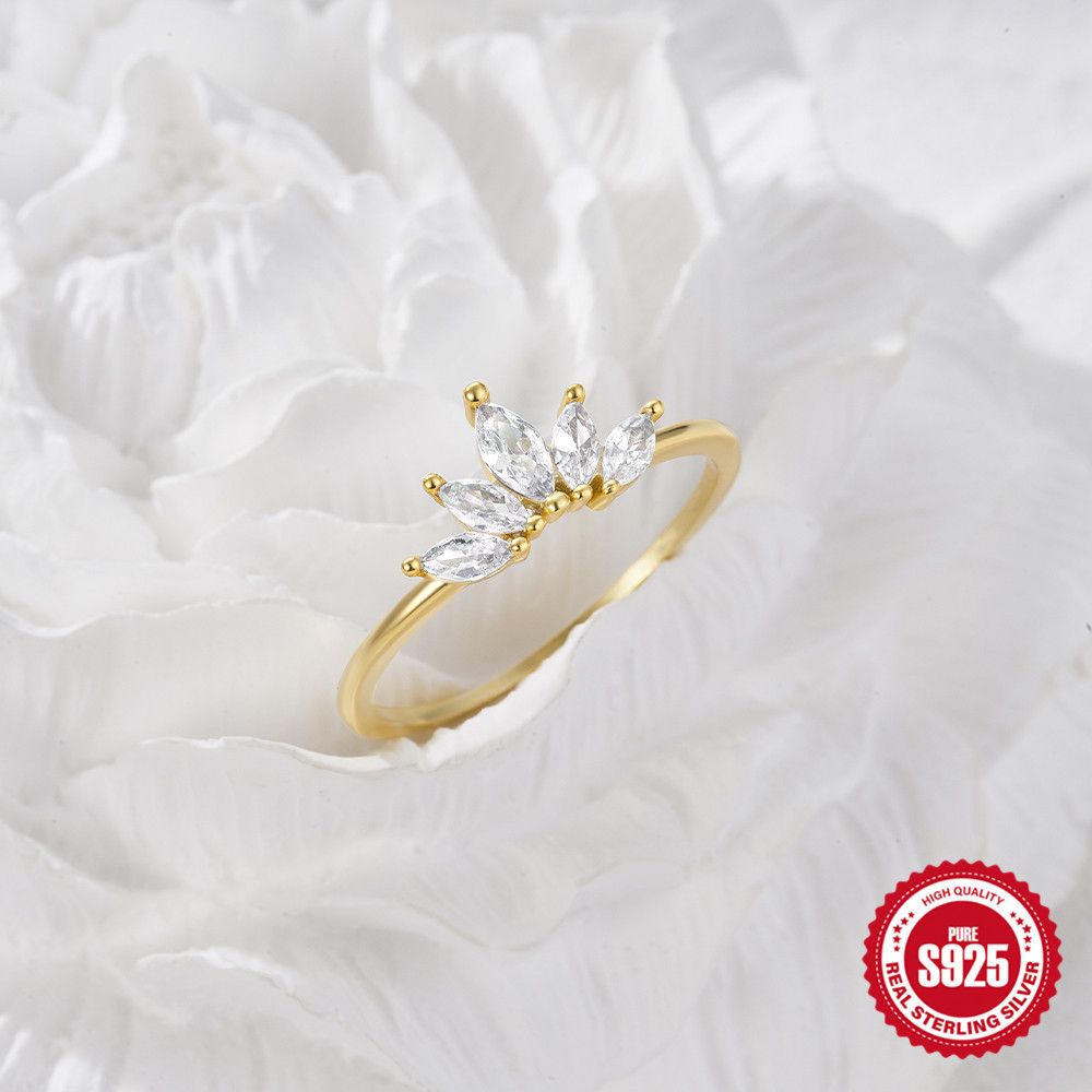 4g Weight Zircon Inlay Material Rings Classification 6, 7, 8 Ring Size 1 Piece Quantity Daily Occasion 925 Sterling Silver Material Geometric Pattern Women's Gender Inlay Design Simple Style, Shiny Style 925 Sterling Silver Zircon Geometric Rings 21