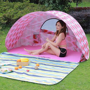 Outdoor Camping Tent Fully Automatic Quick-Open Simple Sunshade Sun Protection Beach Camping Fishing Picnic Portable Canopy