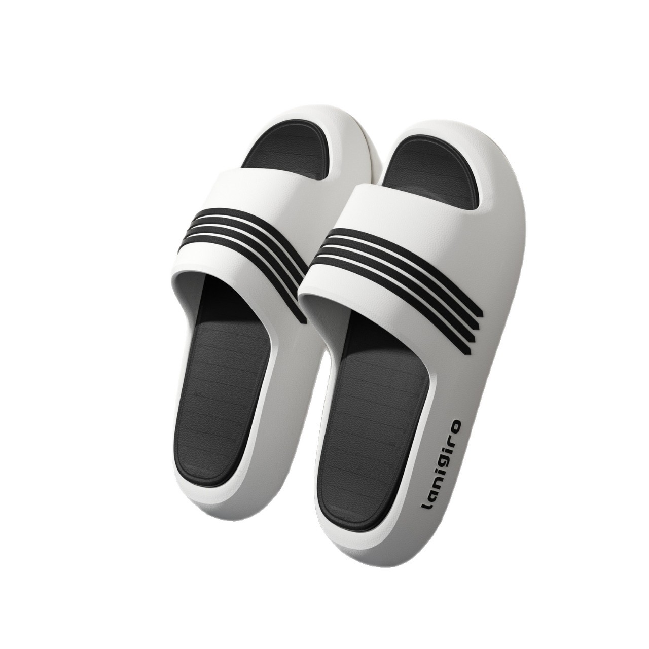 2026 nuevas zapatillas de fondo grueso para hombres en el hogar para pisar excrementos sensación antideslizante antiodor baño zapatillas ligeras para hombres