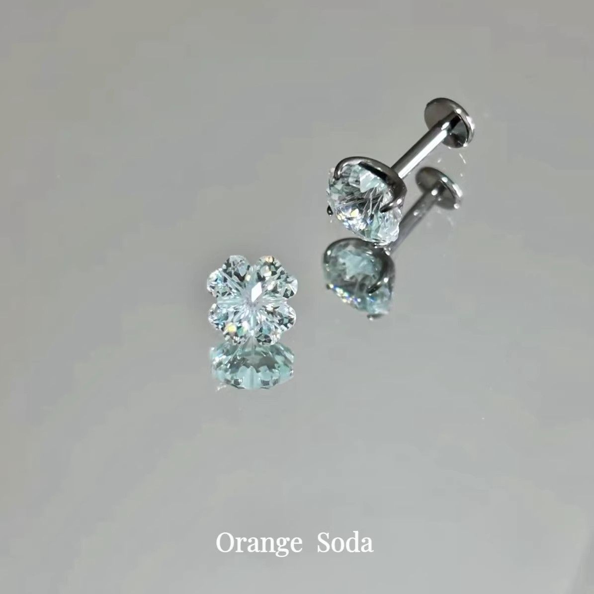 F136 Titanium Alloy Earrings with Sparkling 6mm Zircon Inner Spiral Ear Bone Studs, Light Luxury Style, Versatile Earlobe Studs, Ear Accessories